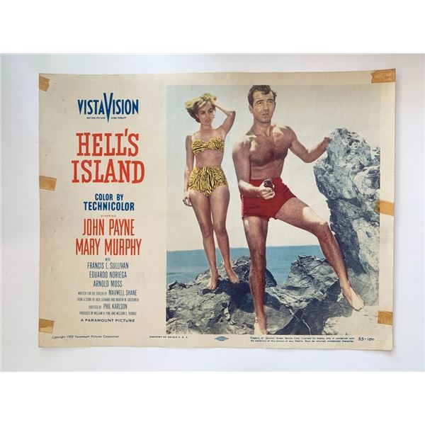 Hell's Island_x000d_ original 1955 vintage lobby card