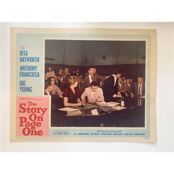 The Story on Page one original 1959 vintage lobby card