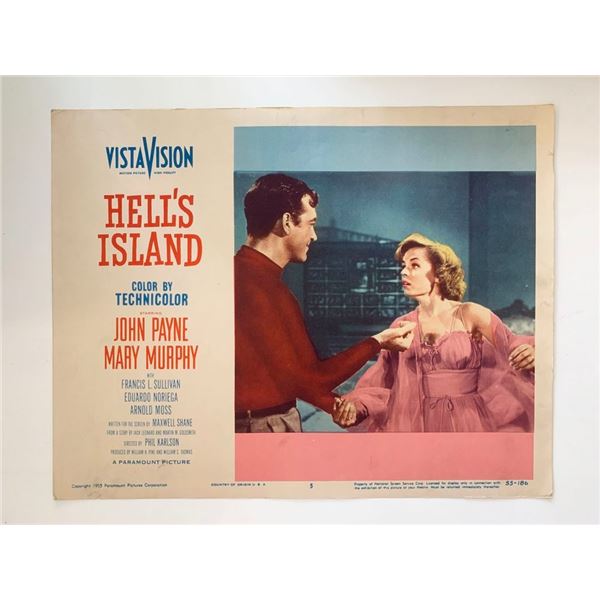Hell's Island_x000d_ original 1955 vintage lobby card