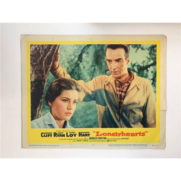 Lonelyhearts original 1959 vintage lobby card