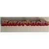 Image 1 : Arkansas Razorbacks wood block sign. 2x14 inches