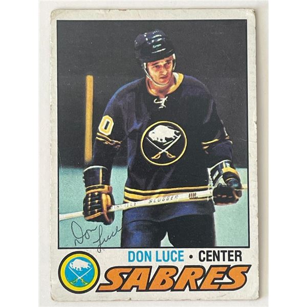 Buffalo Sabres Don Luce 1977 Topps #231 signed trading card