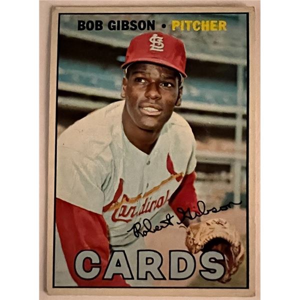 St. Louis Cardinals Bob Gibson baseball trading card