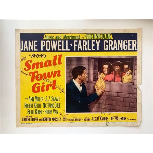 Small Town Girl original 1953 vintage lobby card