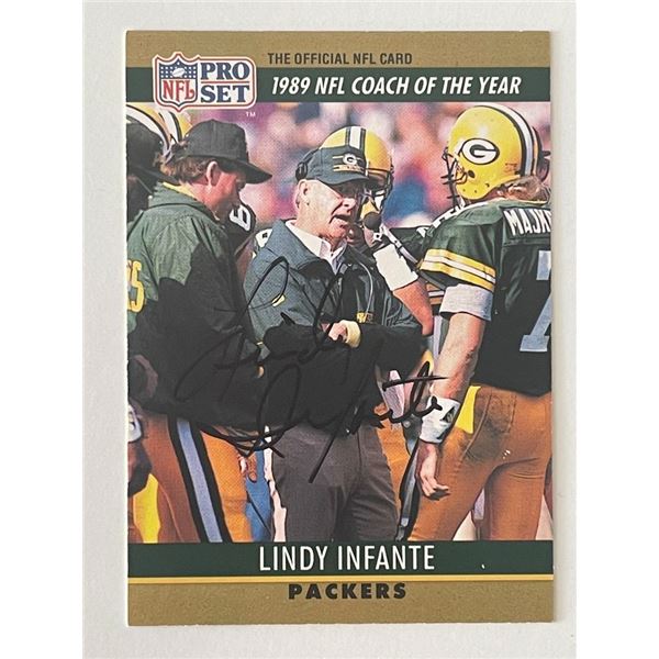 Green Bay Packers Lindy Infante signed NFL Pro Set #3 trading card