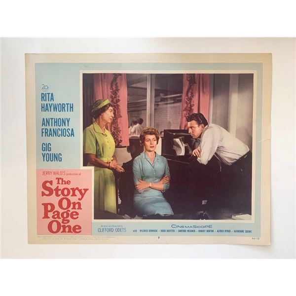 The Story on Page one original 1959 vintage lobby card