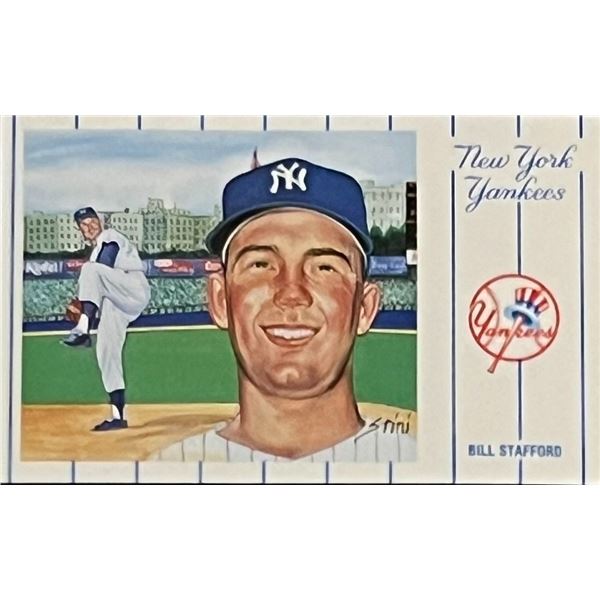 1961 New York Yankees Team Bill Stafford Postcard Series No.3. Card 4 of 12