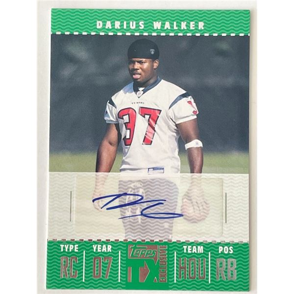 Darius Walker signed 2007 Topps TX Exclusive trading card
