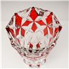 Image 2 : St Louis Crystal and Ruby Vase, Deauville Pattern