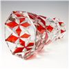 Image 4 : St Louis Crystal and Ruby Vase, Deauville Pattern