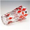 Image 5 : St Louis Crystal and Ruby Vase, Deauville Pattern