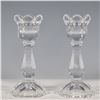 Image 1 : Pair of Faceted Crystal Candlesticks
