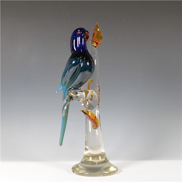 ICET Arte Murano Art Glass Parrot Sculpture