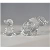 Image 2 : 2pc Goebel Crystal Figurines " Pig & Duckling