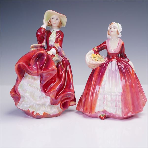 2pc Royal Doulton Porcelain Figurines, Top o' the Hill & Janet