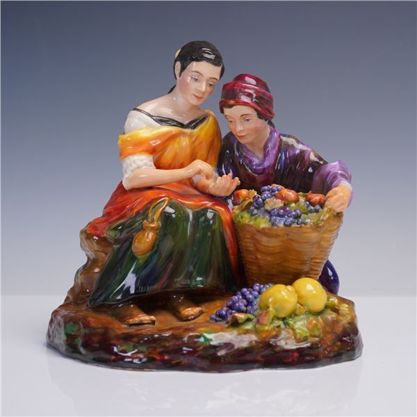 Studio Pottery by Reg Johnson Figurine, Fruit Sellers After Morello