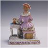 Image 4 : Sitzendorf Porcelain Figural Group, Lady with Flowers