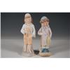 Image 1 : 2pc Bisque Porcelain Figurines, Seasonal Boys