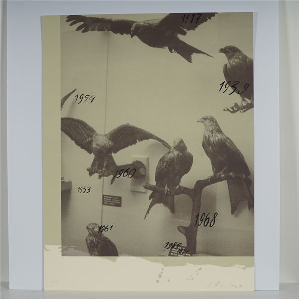 Andrei Roiter, Limited Edition Serigraph, Birds and Dates Motif, Signed