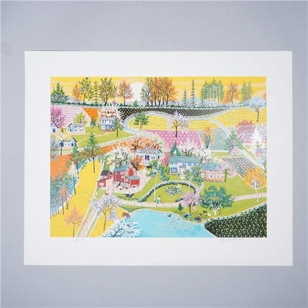 Kay Ameche Limited Edition Print, Vibrant Countryside Scene