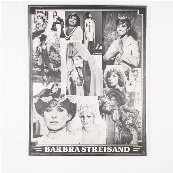 Vintage Barbra Streisand Collage Poster in Frame