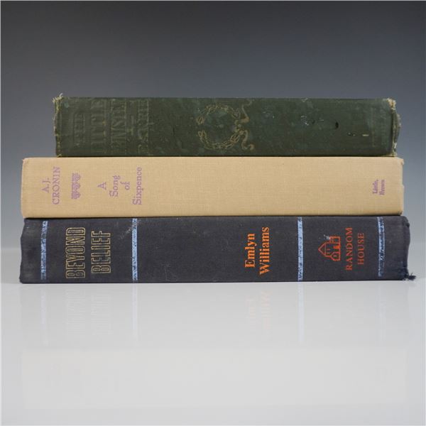 3pc Vintage Hardcover Books, J.M. Barrie, A.J. Cronin, Emlyn Williams