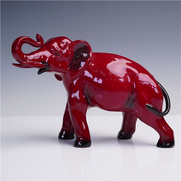 Royal Doulton Flambe Figurine, Elephant Trunk in Salute