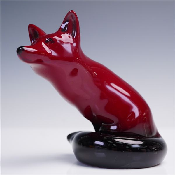 Royal Doulton Flambe Figurine, Fox Seated - Small HN147B