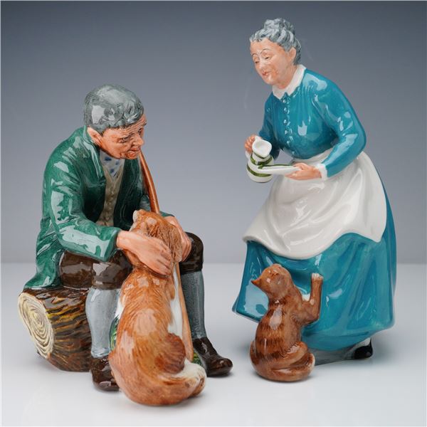 2pc Royal Doulton Figurines, The Master and The Favourite