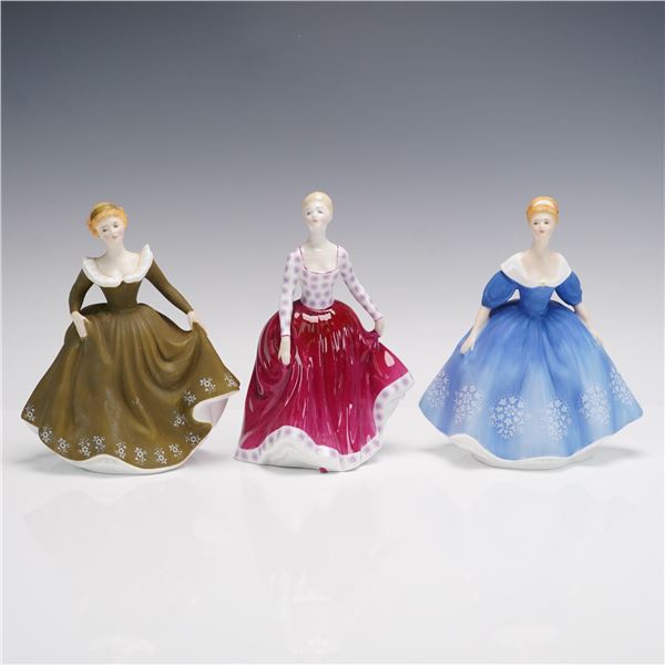 3pc Royal Doulton Porcelain Figurines, Nina Fiona Geraldine