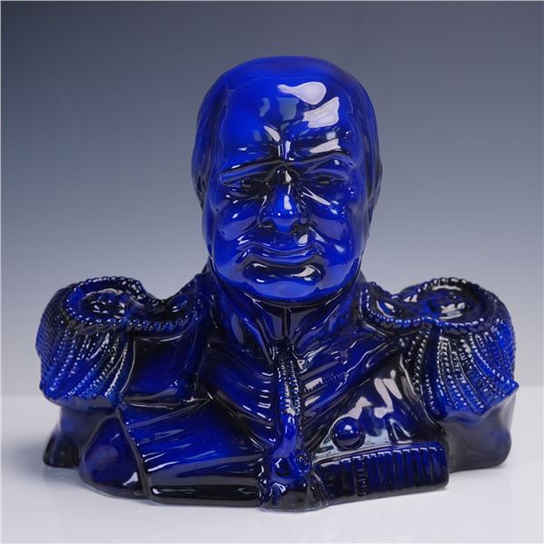 Michael Sutty Cobalt Blue Bust, Winston Churchill