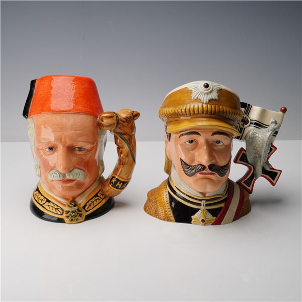 2pc Royal Doulton Character Jugs, General Gordon & Emperor Kaiser