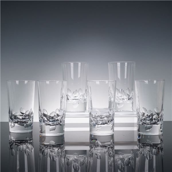 6pc Christofle Highball Glasses, Cluny