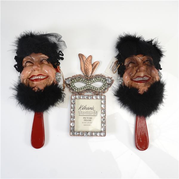 3pc Katherine's Collection Character Mirrors & Masquerade Photo Frame