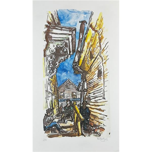 Chiam Gross (1904-1991) Signed Lithograph, New England Scene