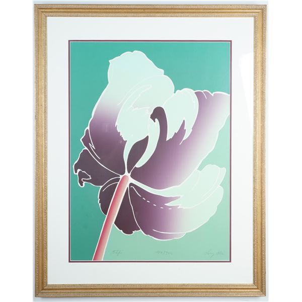 Ernst Lacy, Color Serigraph on Paper, Tulip, Signed