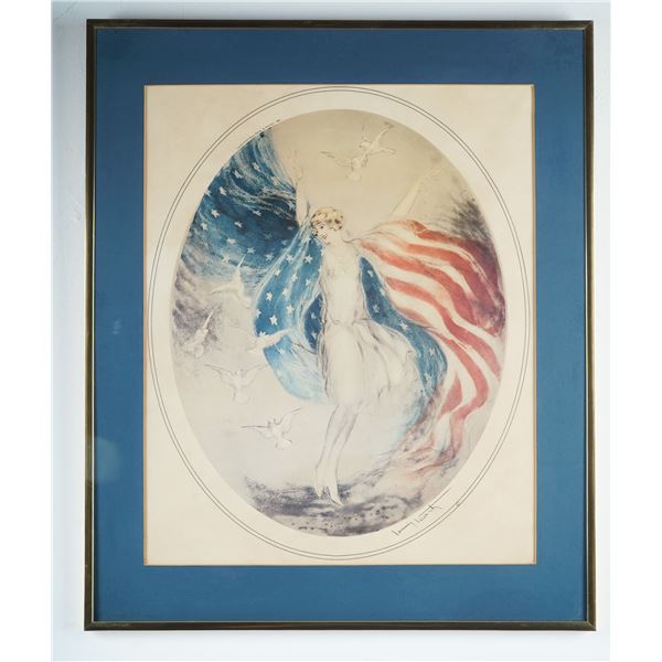 Louis Icart, Miss America, Les Graveurs Modernes 1927 Color Lithograph