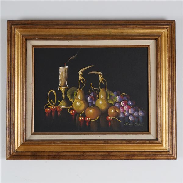 Nina Scott, Oil on Canvas, Still-Life, Signed