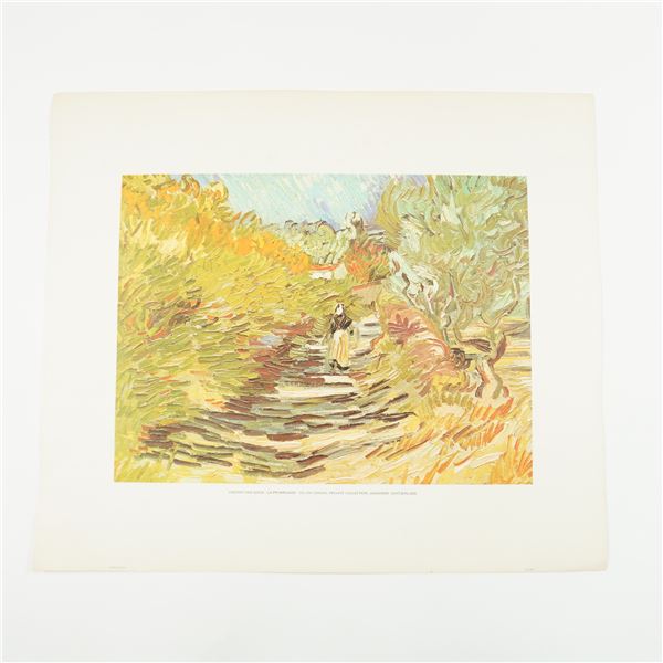 Vincent van Gogh Lithograph, La Promenade, Numbered