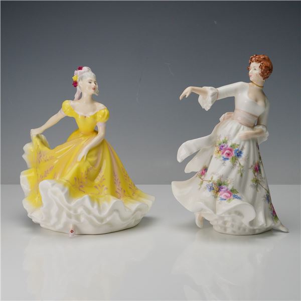 2pc Royal Doulton Porcelain Figurines, Hazel HN3167 & Ninette HN2379