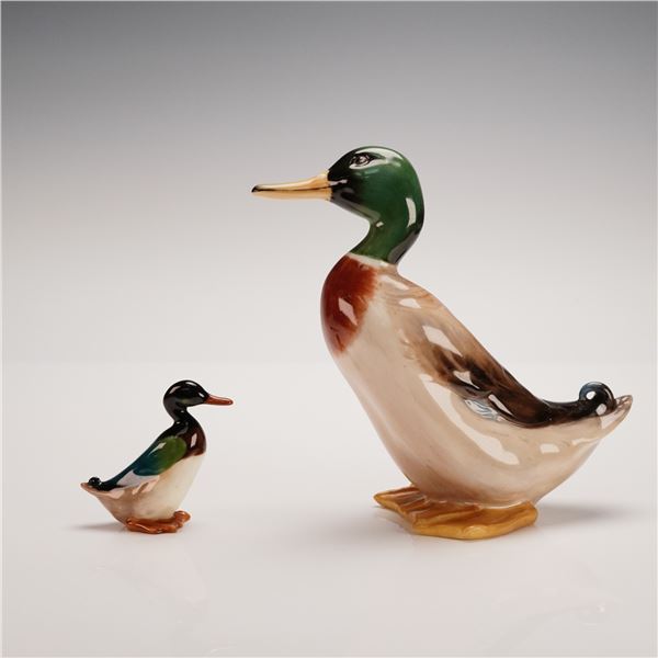 2pc Royal Doulton Porcelain Figurines, Drake Mallard Ducks