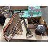Image 2 : LOT OF HAND SAWS, MITRE BOX AND ANTIQUE DRILLS