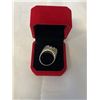 Image 2 : VINTAGE STERLING SILVER WITH SEMI PRECIOUS STONES RING, SIZE 9.5