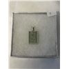 Image 2 : 925 STERLING SILVER WITH GREEN CHINESE JADE PENDANT