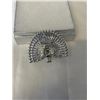 Image 2 : VINTAGE SILVER PLATED WITH RHINESTONES BROOCH