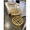 Image 1 : BAMBOO CHAIR WITH FOOTREST