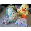 Image 2 : 2 NEW POKEMON BLANKETS, 2 SQUISHMELLOWS, PLAYARD SHEET, WARMIES, DUCK AND HAT