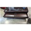 Image 2 : MODERN TWO DRAWER GLASS INSERT COFFEE TABLE