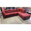Image 1 : RED PILLOW BACK TWO PIECES SECTIONAL