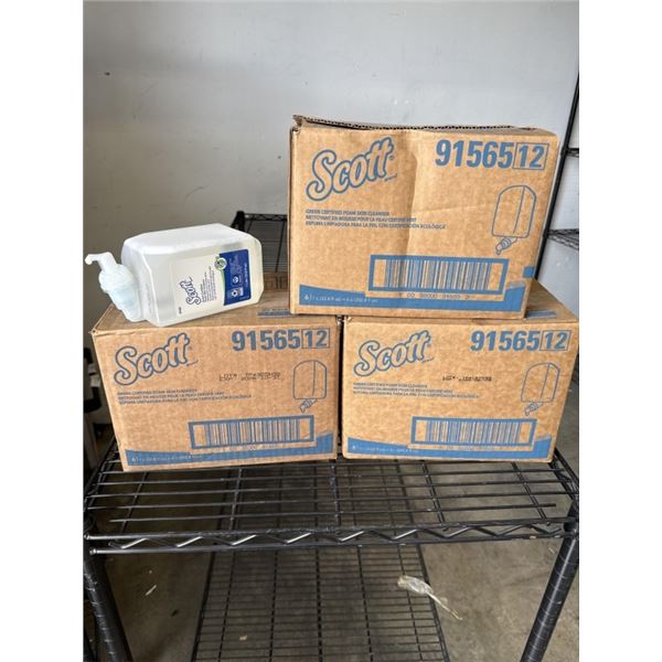 3 CASES OF SCOTT GREEN CERTIFIED FOAM SKIN CLEANSER, 6 - 1 LITRE'S PER CASE, 18 TOTAL, HAS PUMP DISP